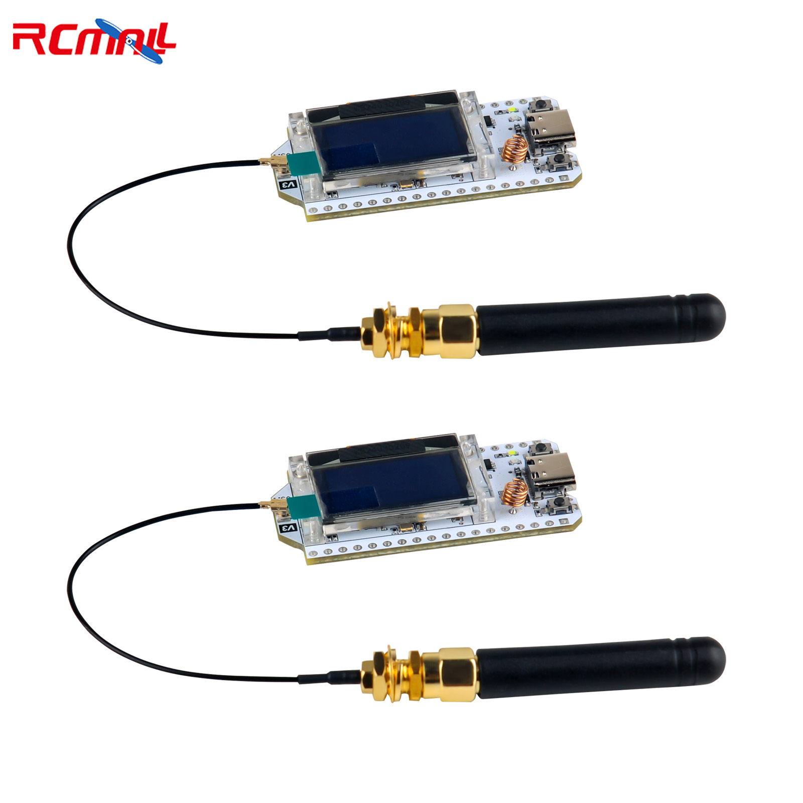 Smart Home Package - Lora32-インテリジェントホーム用の開発ボードキット,oledディスプレイ,btとwifi,arduino,iot,sx1262,v3,868mhz,915mhz,0.96インチ,2個