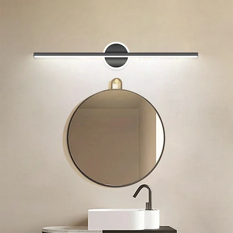 Smart Home Retrofit - 現代の LED ミラーランプ 40/55 センチメートルウォールライト浴室トイレブラックゴールドロングストリップ器具家の装飾 Led