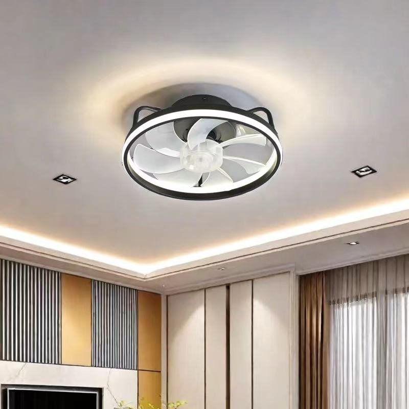 Smart Home Ventilation System - 55W シーリングファンライト、リモコン付きシーリングLEDライトファン、家庭用寝室用LEDランプ付き扇風機 34cm