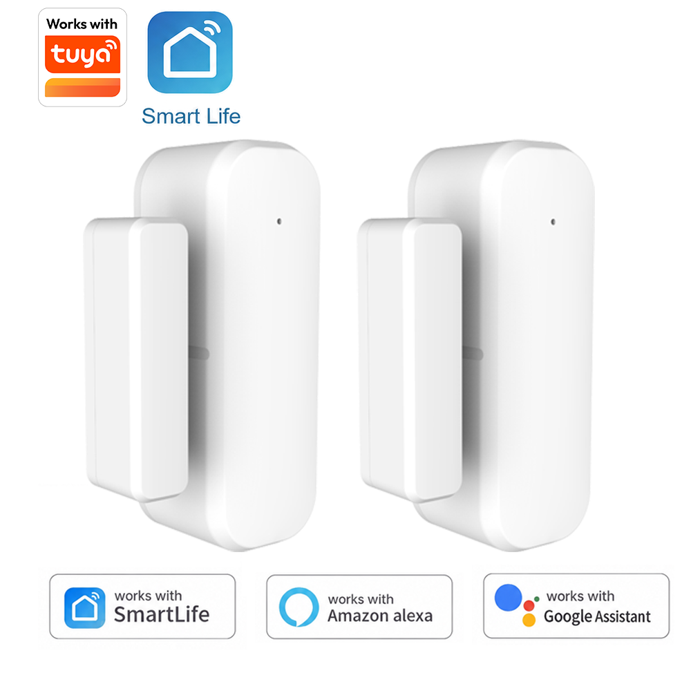 Wireless Door Sensor - Tuya Wi-Fi スマートドアおよび窓センサー 磁気スイッチ付き Alexa および