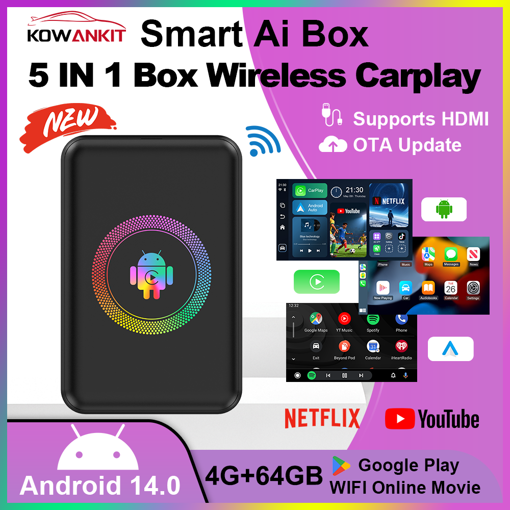 Smart Home Youtube - 2026 Kowankit 4+64G Android 14 ワイヤレスCarPlay