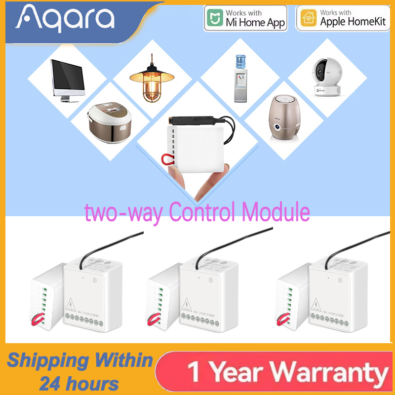 Smart Home Xiaomi Kit - Aqara双方向制御モジュールリレースイッチコントローラーZigbeeスマートタイマーチャンネルは、Xiaomi MiHome HomeKitスマートホームアプリと連携します。