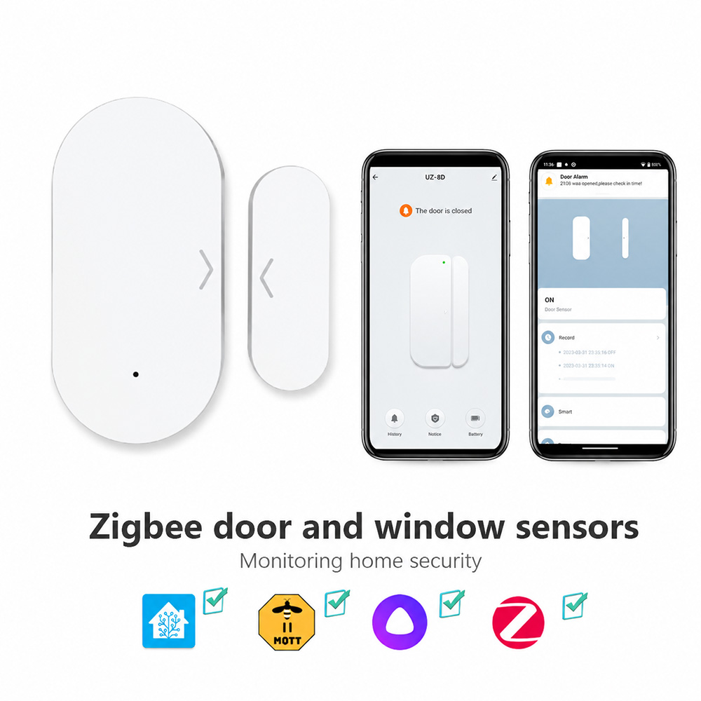 Smart Home Zigbee 3.0 - Zigbee 3.0 ドア・窓センサー 磁気接点 スマートホームセキュリティ スマートライフアプリ