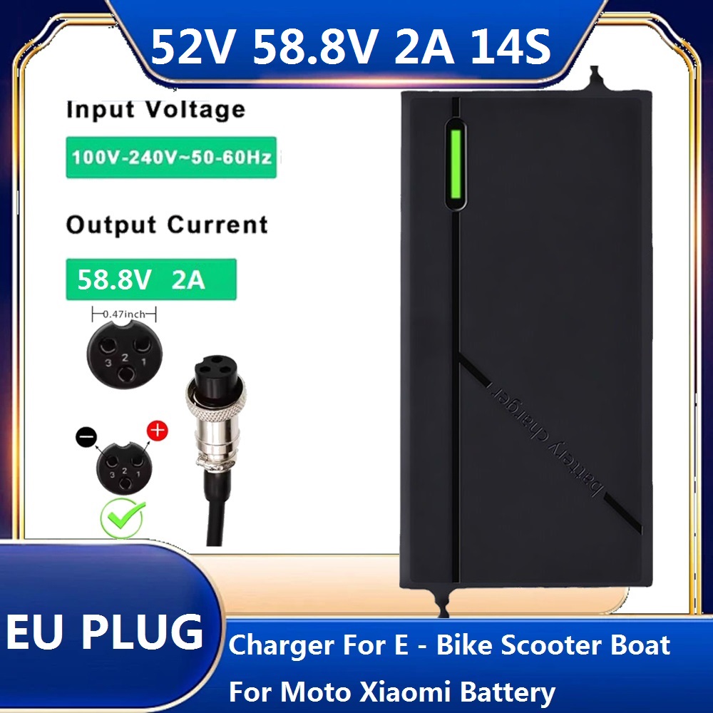 Smart Home Gadgets - AC100-240V ファン付き 58.8V 2A 電動自転車リチウムバッテリースマート充電器 14S