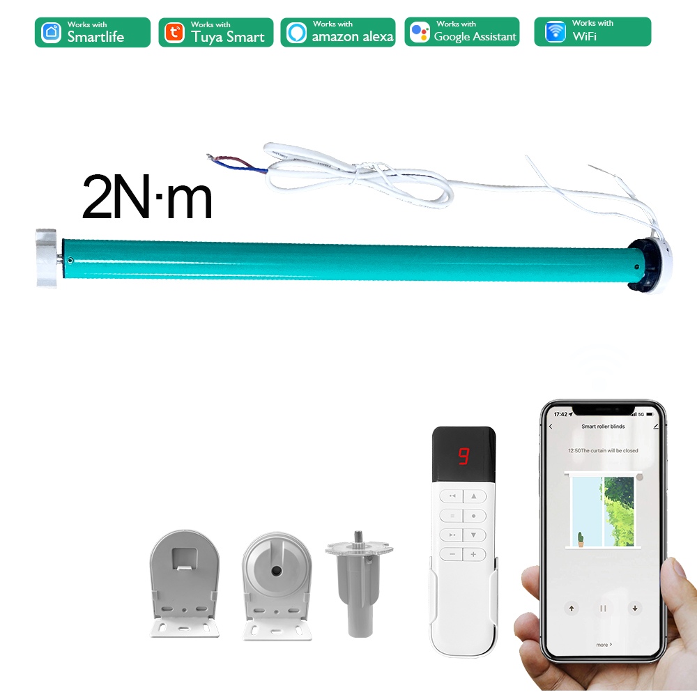 Smart Home Youtube - 2N·m Tuya Wifi対応 有線電動ローラーブラインドモーター 37/38mmチューブ 2n