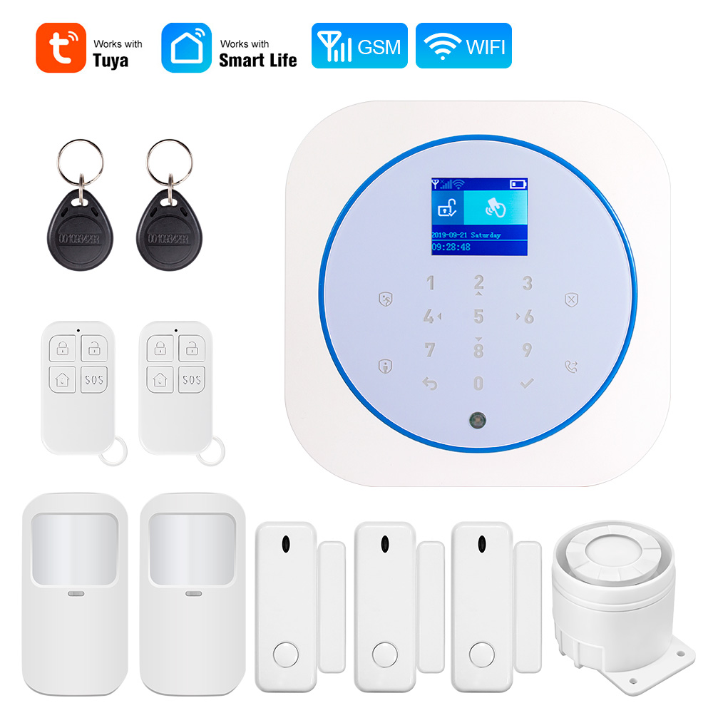Smart Home Package - KERUI G12 ホームセキュリティ警報システム GSM 接続モバイルワイヤレス盗難警報キットモーションセンサーサイレン TUYA