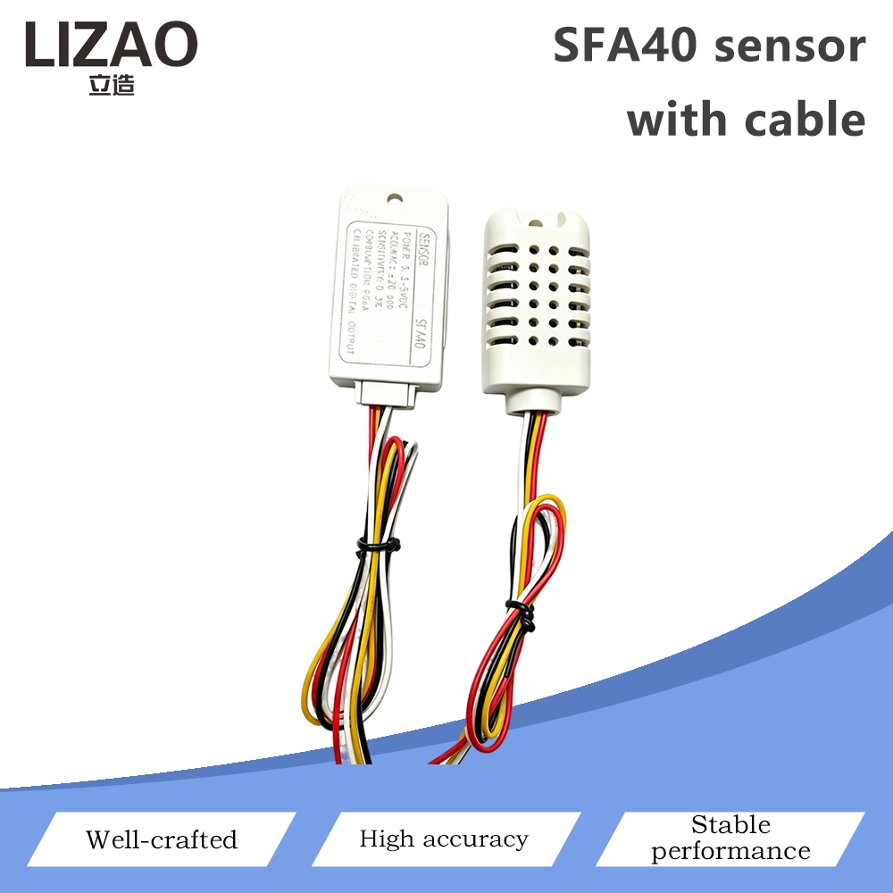 Smart Home Ventilation System - SFA40 ガスセンサーモジュール ケーブル付き ホルムアルデヒド空気質検出 デジタル出力 空気換気監視センサー