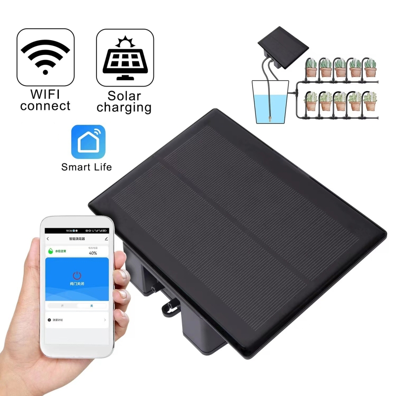 Smart Home Package - WIFI ソーラー自動散水機キットモバイルアプリリモコンホームスマート散水装置灌漑点滴灌漑キット