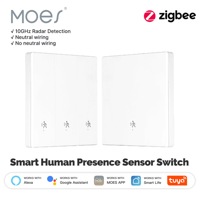 Smart Home Retrofit - MOES Tuya ZigBee スマート人感センサー MMWave レーダーセンサー
