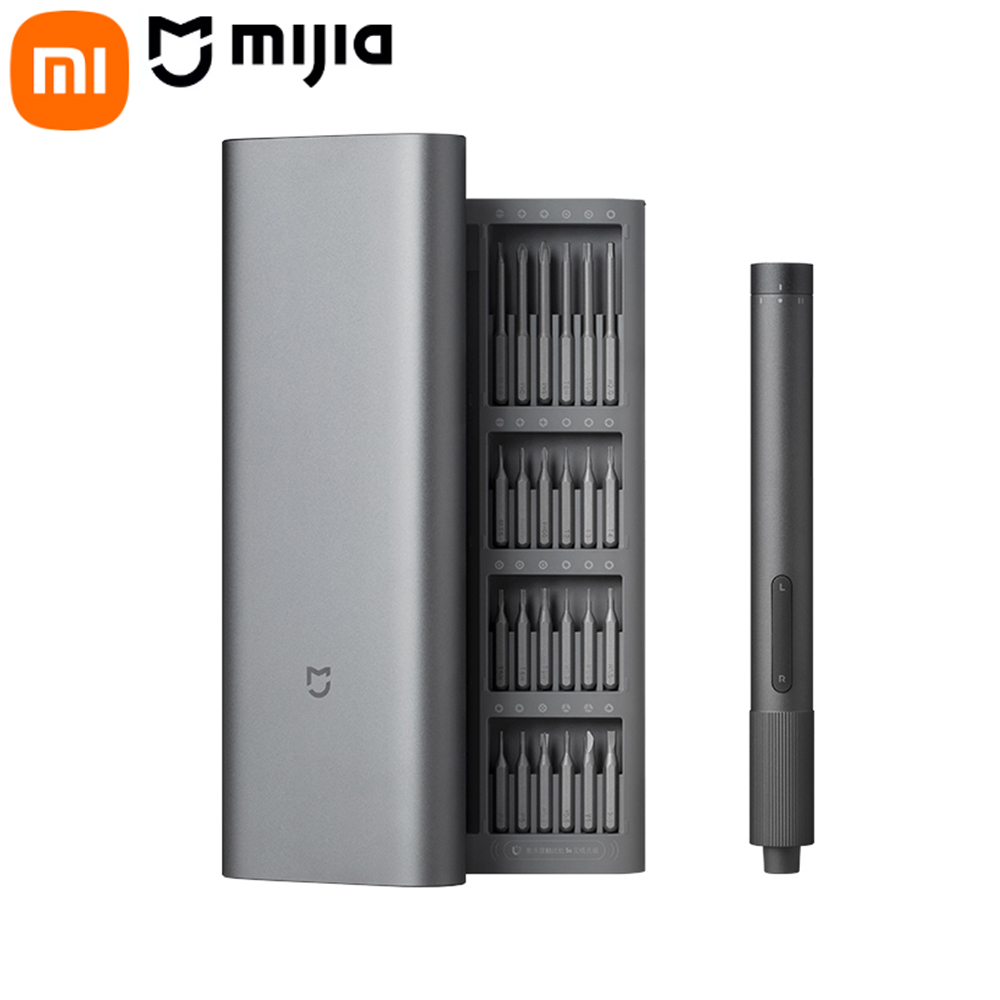 Smart Home Xiaomi Kit - Xiaomi Mijia電動精密ドライバーキット、マグネットベース付き24点セット、スマートホーム、PC、携帯電話の修理用電動工具