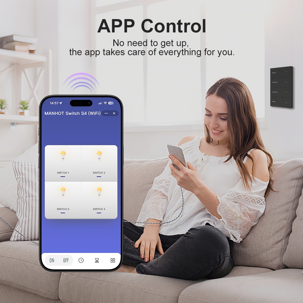 Manhot DIYネームスイッチZigbeeスマートディス - Smart Home Display のレビューと価格