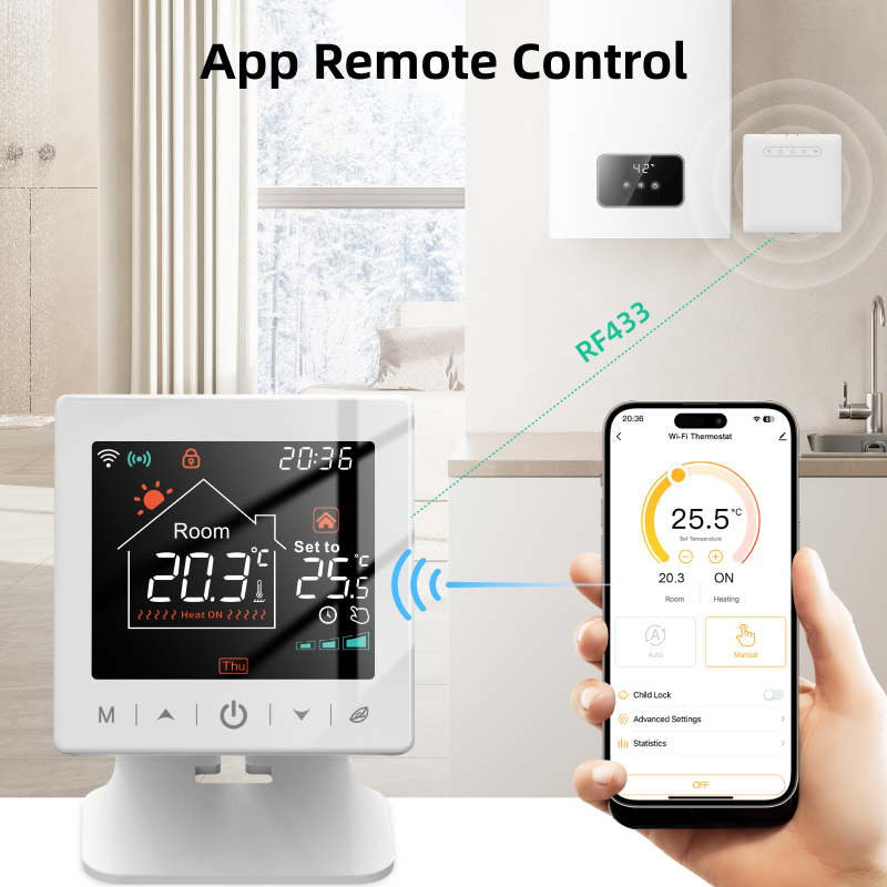 スマートホームWiFiサーモスタットTuya RFワイヤレス - Smart Home Package のレビューと価格