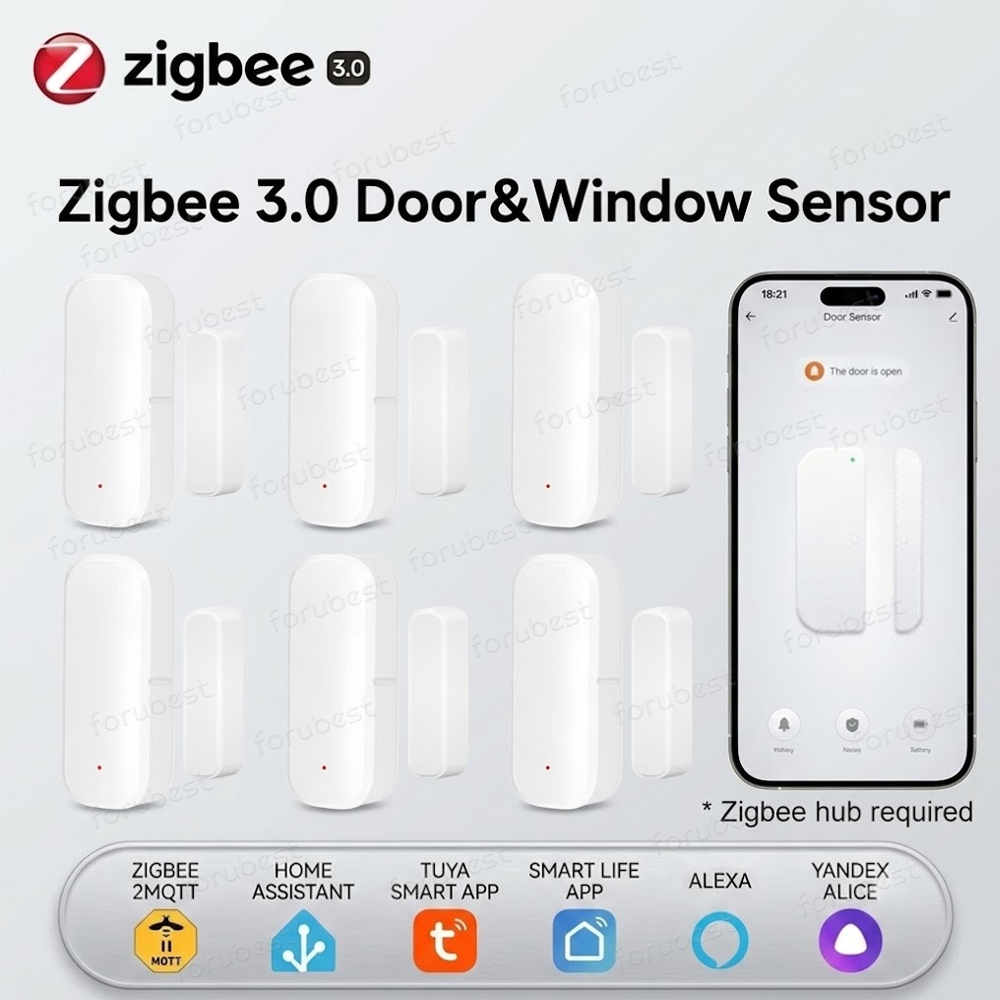 Zigbee 3.0 ドア窓センサー盗難磁気接触開閉検出器ス - Smart Home Zigbee 3.0 のレビューと価格