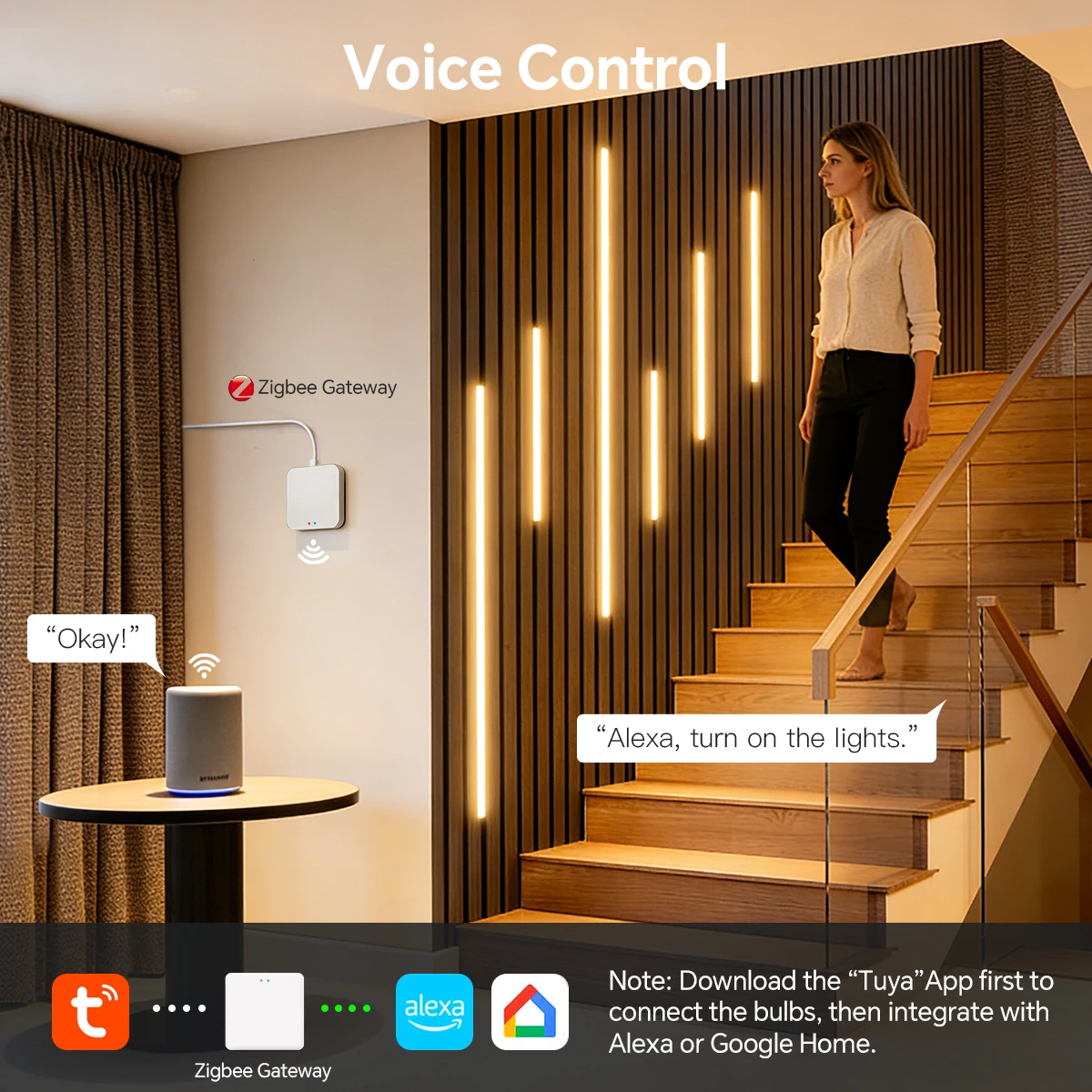 ZigbeeスマートネオンCOB LEDストリップライト 1 - Smart Home Youtube のレビューと価格