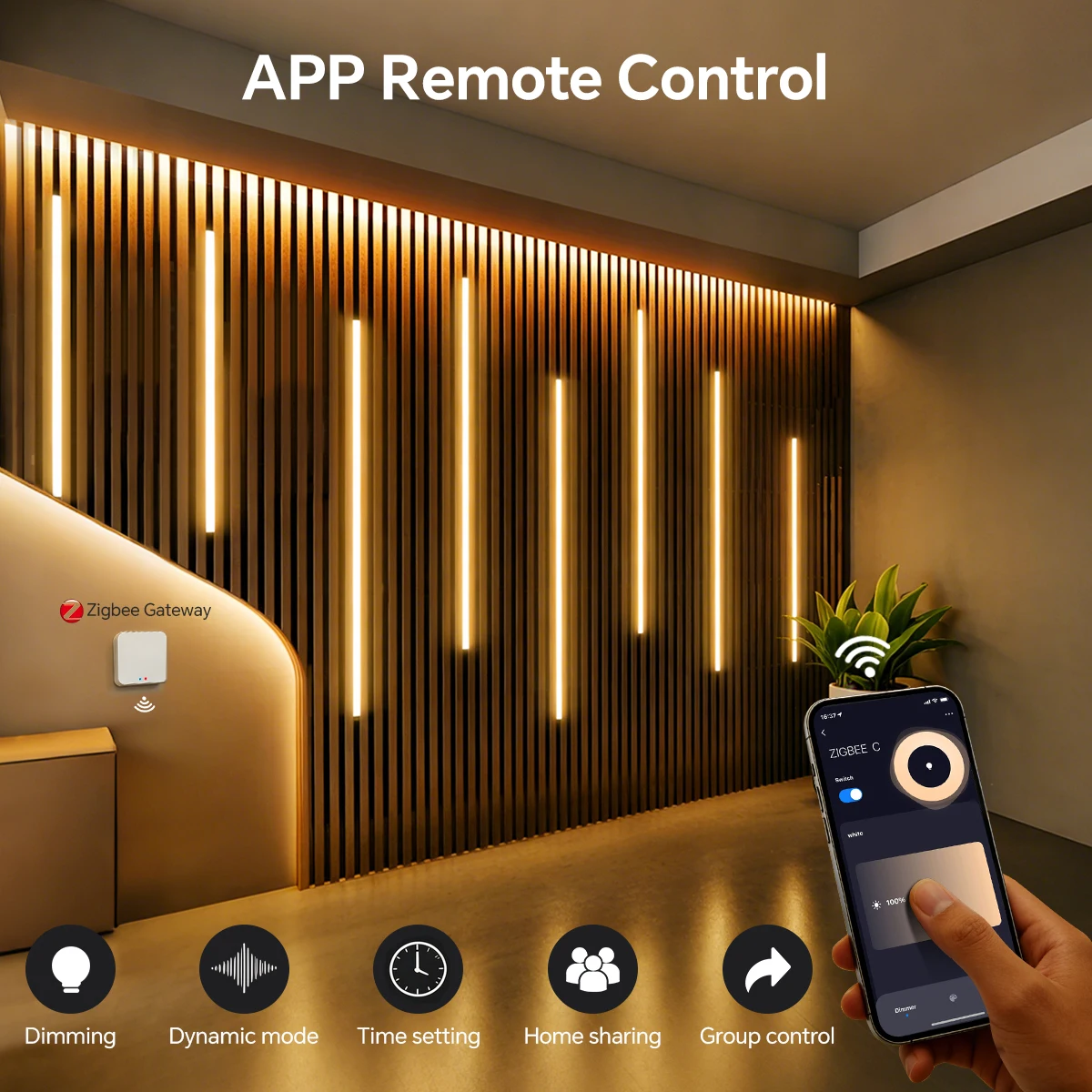 ZigbeeスマートネオンCOB LEDストリップライト 1 - Smart Home Youtube のレビューと価格