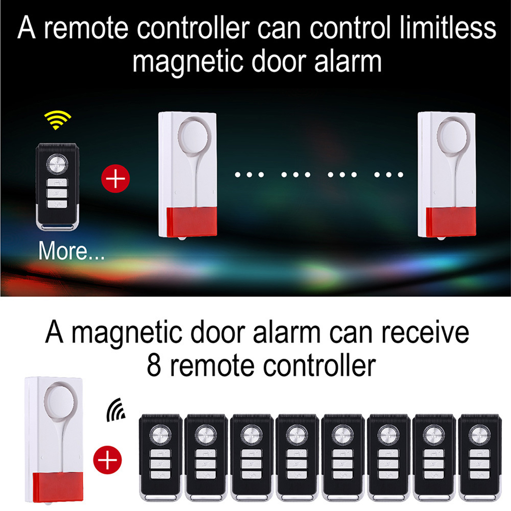 盗難防止アラーム 110db 大音量のドアと窓のアラーム ワ - Wireless Door Sensor のレビューと価格