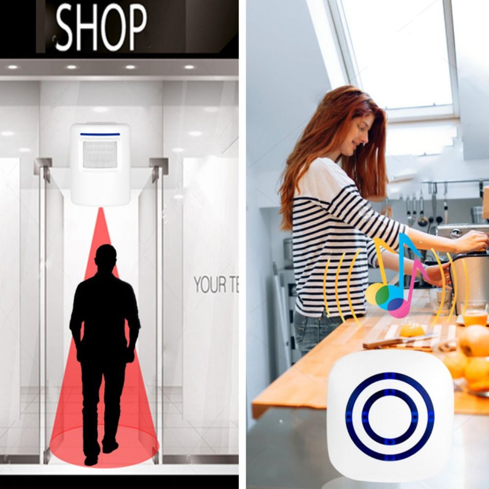 38チャイム ワイヤレスドアベル 音量調整 長距離伝送 PI - Wireless Door Sensor のレビューと価格