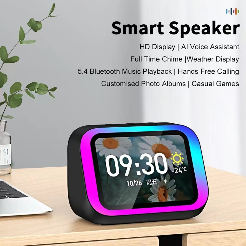 AI音声アシスタント Bluetoothスピーカー RGBカ - Smart Home Display のレビューと価格