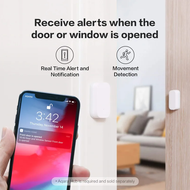 Aqara-ドアと窓のセンサー,Zigbeeアプリケーション - Smart Home Xiaomi App のレビューと価格