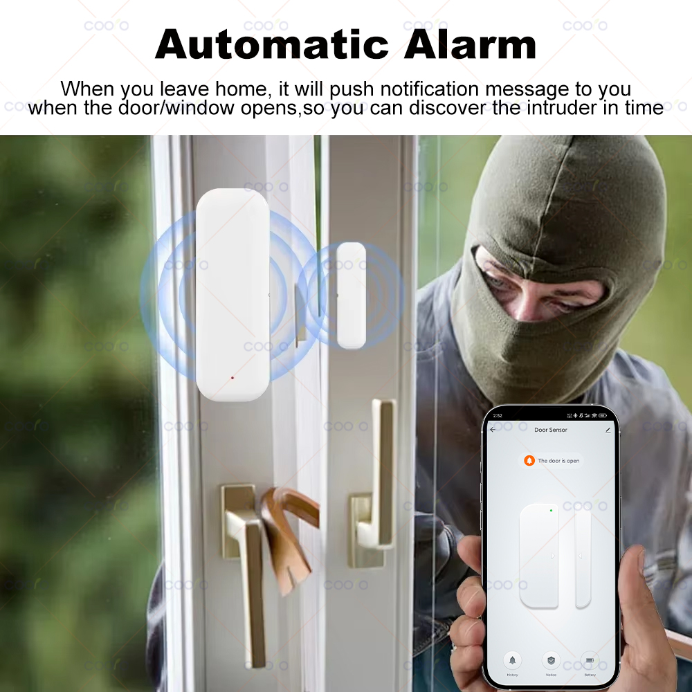 Zigbee 3.0 ドア窓センサースマートセキュリティアラ - Smart Home Zigbee 3.0 のレビューと価格