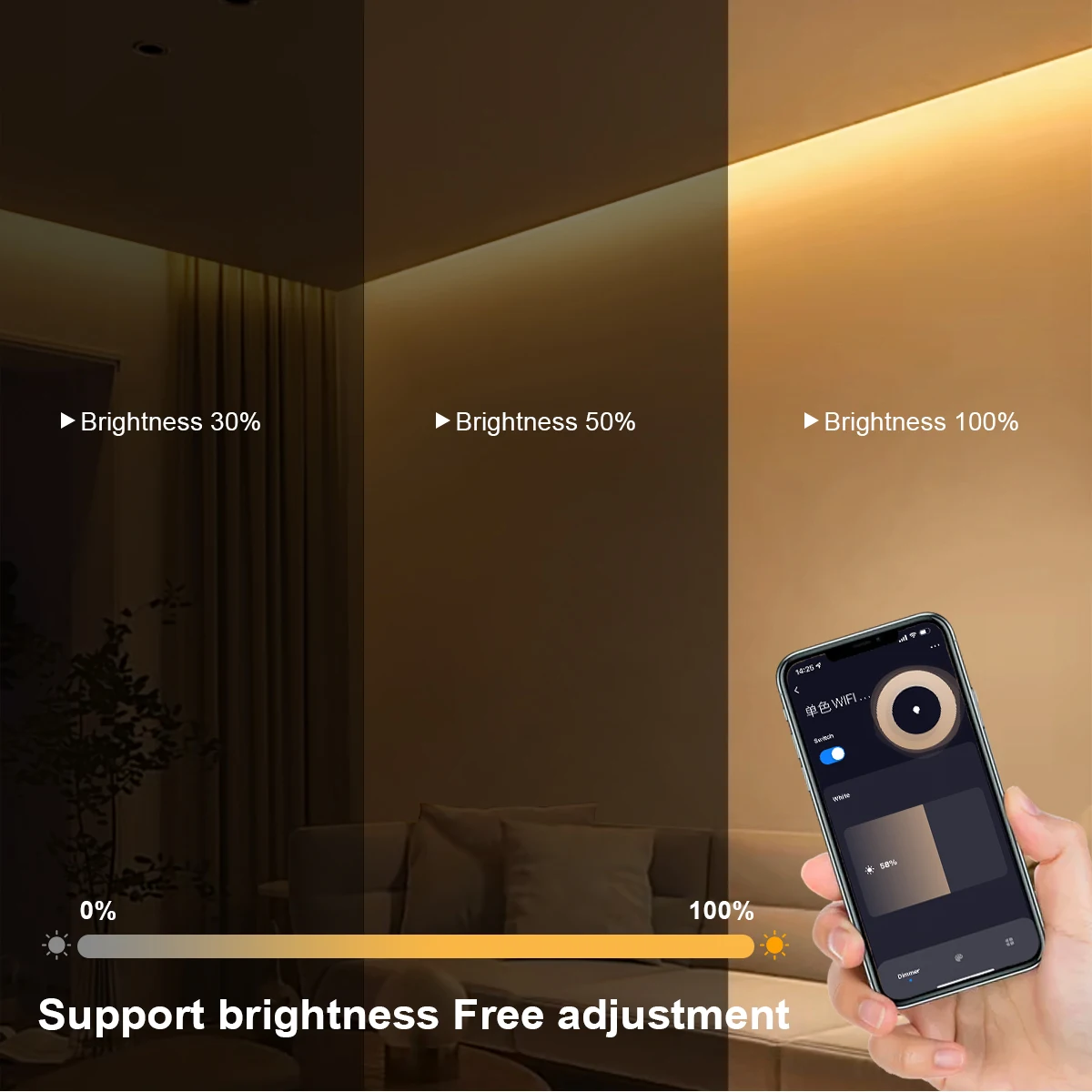 Tuya WiFiスマートCOBネオンLEDストリップ、純シ - Smart Home Youtube のレビューと価格