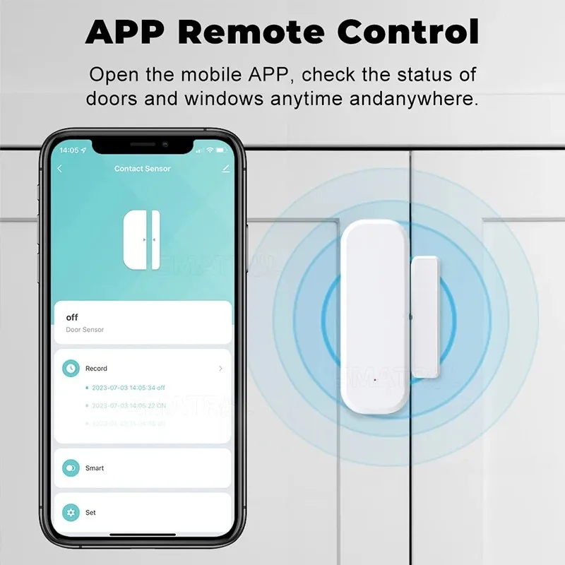 Tuya WiFi スマートドアウィンドウセンサー開閉検知器 - Wireless Door Sensor のレビューと価格