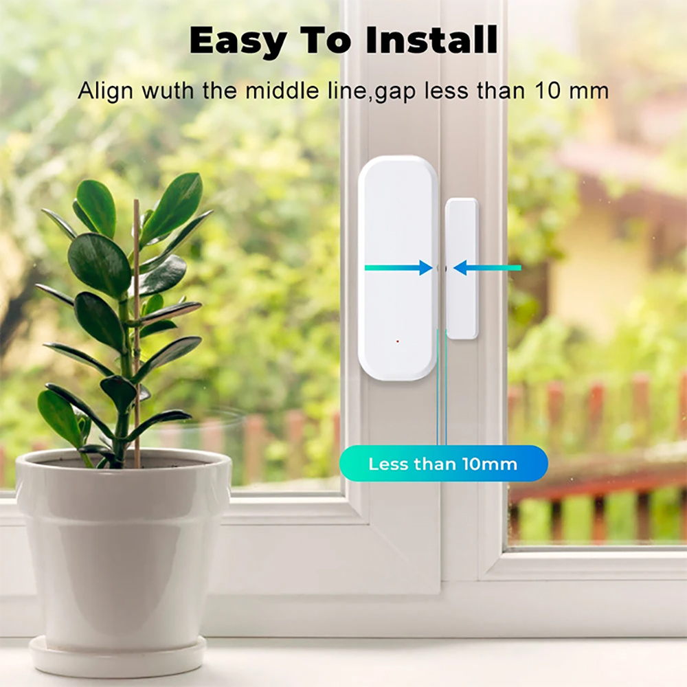 Tuya WiFi スマートドアウィンドウセンサー開閉検知器 - Wireless Door Sensor のレビューと価格