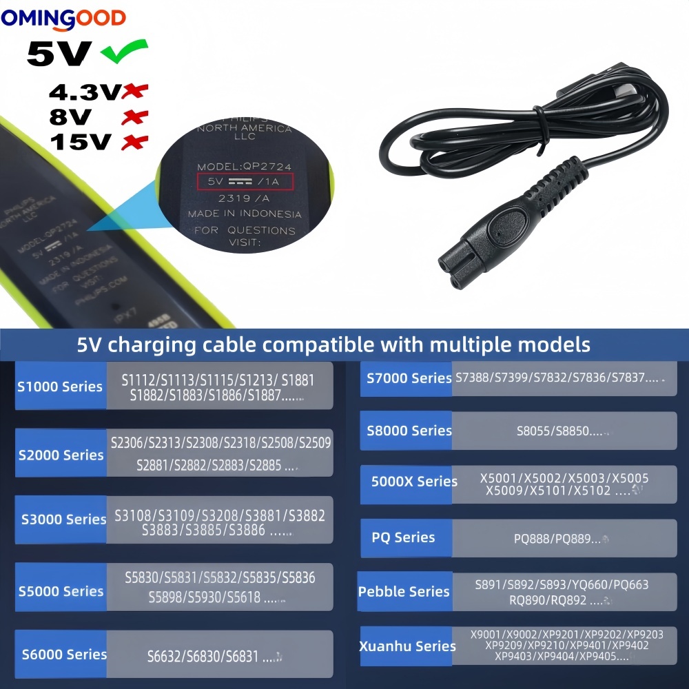 1/2 個 5V 充電ケーブルフィリップス Norelco  - Smart Home Philips のレビューと価格