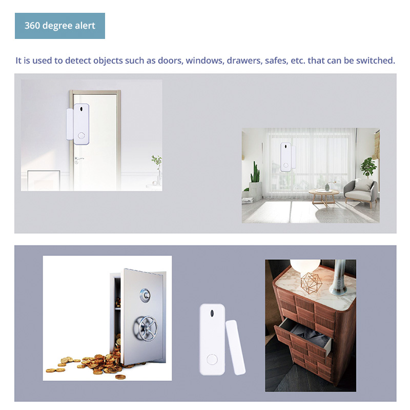 D10 窓ドアセンサー警報 433MHz ワイヤレスマグネッ - Wireless Door Sensor のレビューと価格