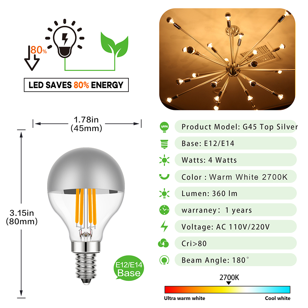 G45 エジソン LED ナイト電球 E12 E14 E26 - Smart Home Retrofit のレビューと価格