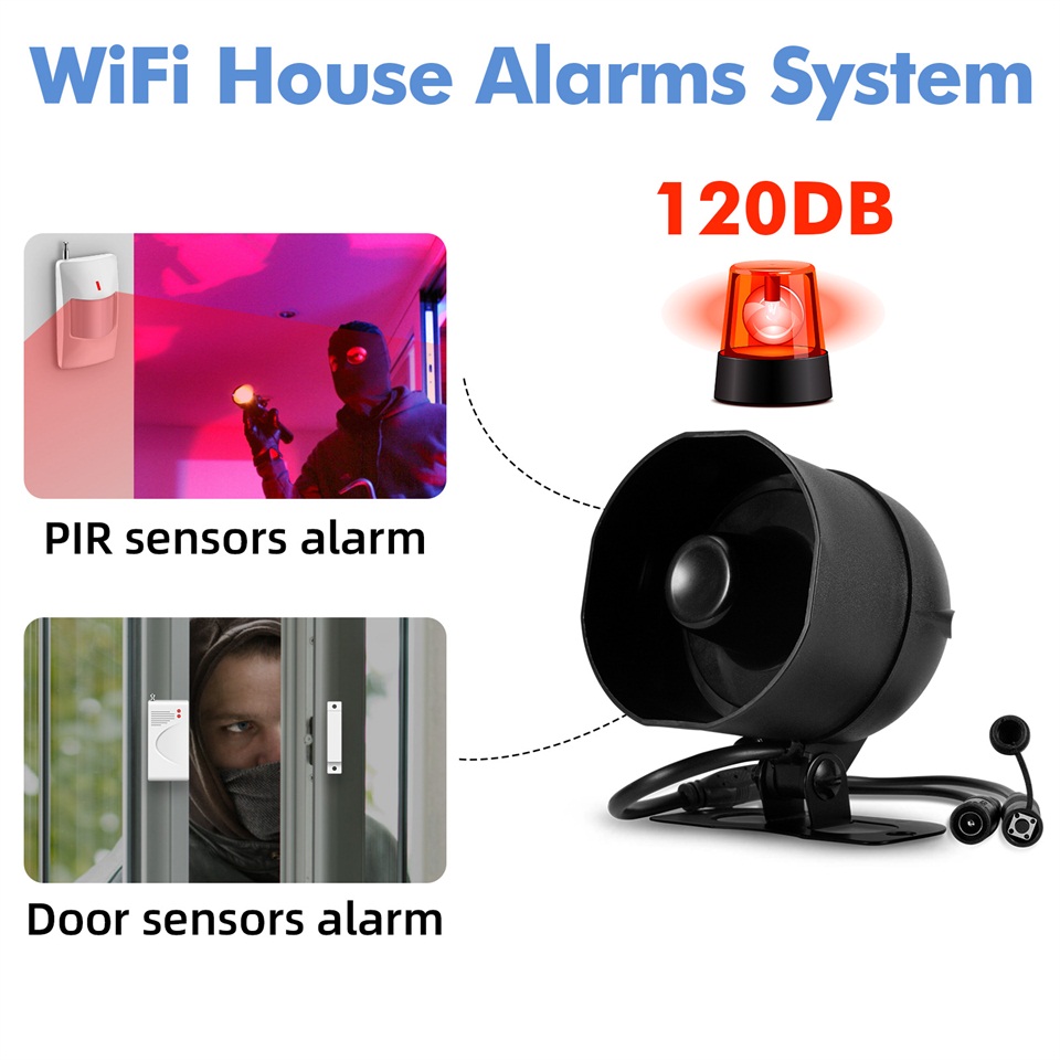 KERUI 120db サイレン警報システム WiFi Tu - Smart Home Package のレビューと価格