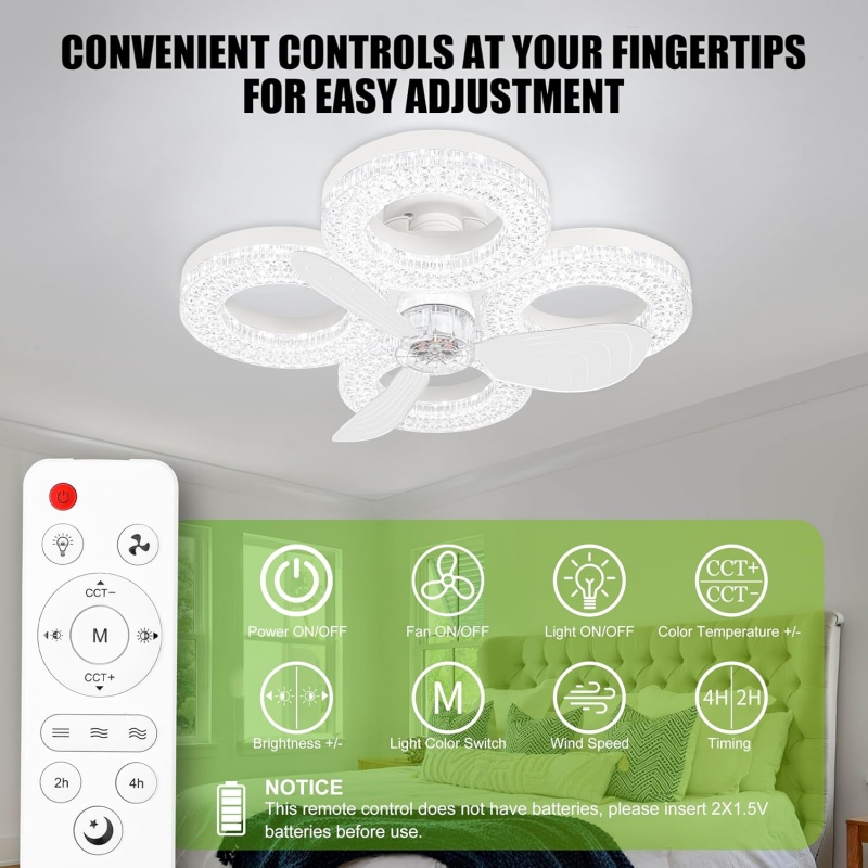 スマートLEDシーリングファンライト 48W 省エネ リモコ - Smart Home Ventilation System のレビューと価格