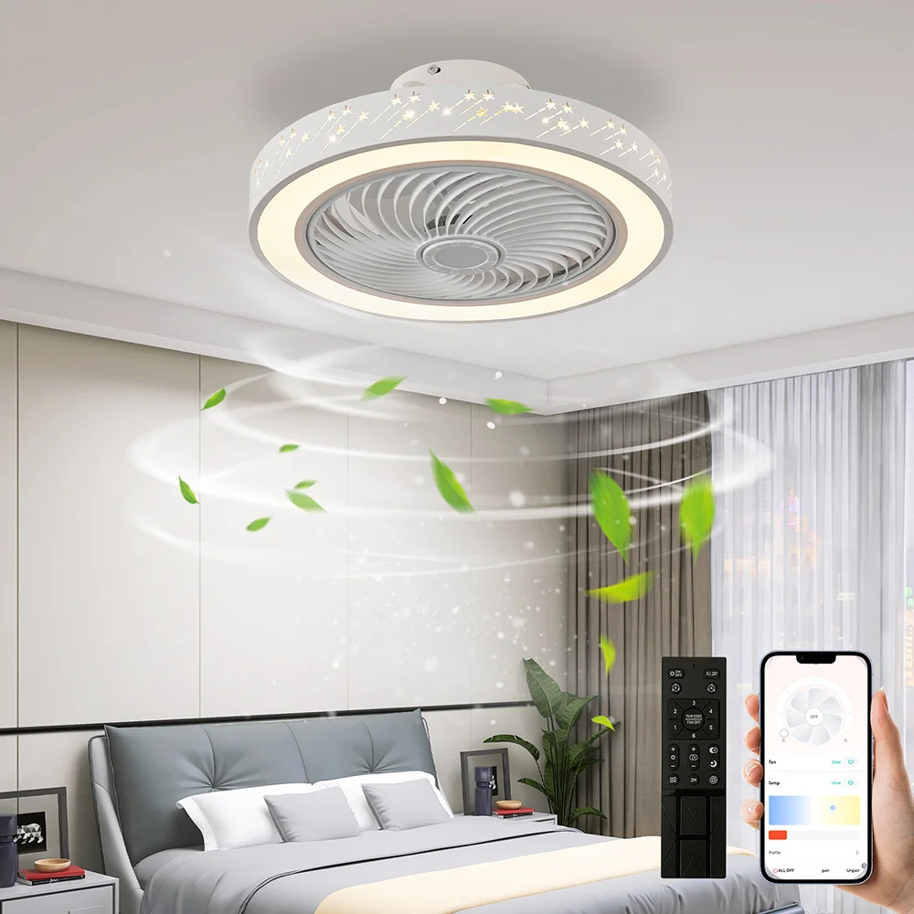 ライト付きリモコンシーリングファン、格納式サイレント流星ファ - Smart Home Ventilation System のレビューと価格