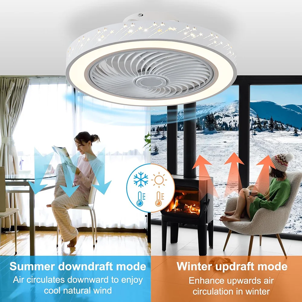 ライト付きリモコンシーリングファン、格納式サイレント流星ファ - Smart Home Ventilation System のレビューと価格
