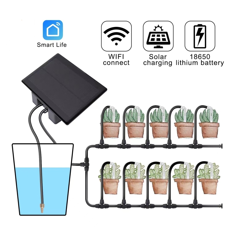 WIFI ソーラー自動散水機キットモバイルアプリリモコンホー - Smart Home Package のレビューと価格