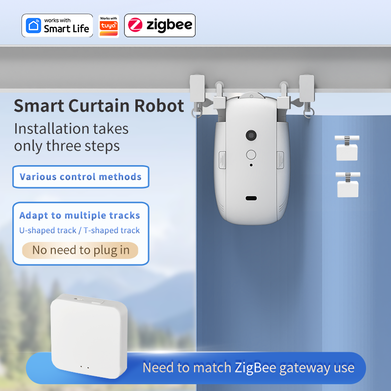 Zigbeeスマートカーテンドライバーロボット 自動カーテン - Smart Home Device のレビューと価格