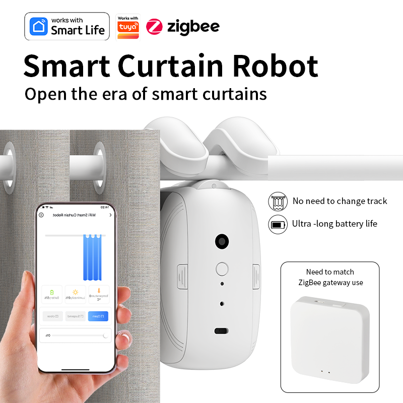 Zigbeeスマートカーテンドライバーロボット 自動カーテン - Smart Home Device のレビューと価格