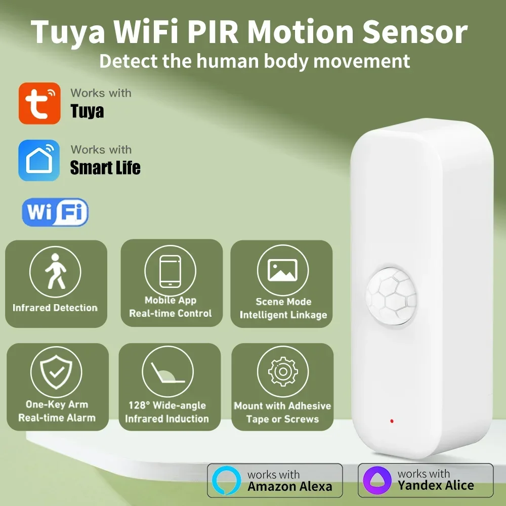 Tuya-Pirモーションセンサー,家庭用盗難防止デバイス, - Smart Home Gadgets のレビューと価格