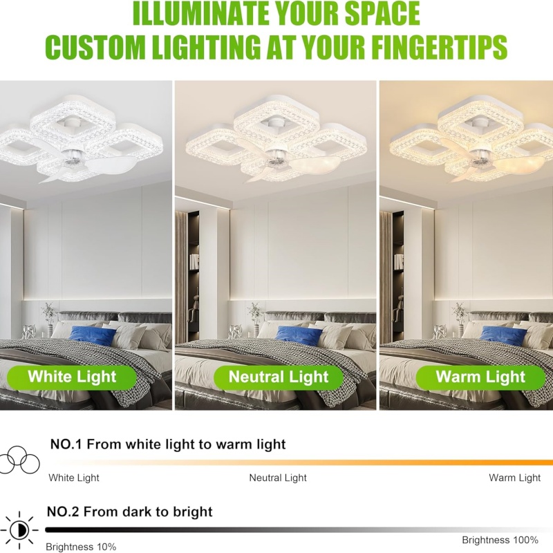スマートLEDシーリングファンライト 48W 省エネ リモコ - Smart Home Ventilation System のレビューと価格